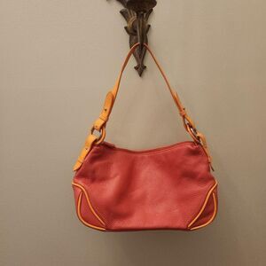 Vtg y2k/Early 2000s Pink & Orange Baguette Bag Shoulder Purse Coldwater Creek